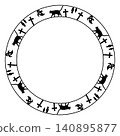 Halloween Monochrome Frame Series - Circular Frame 140895877