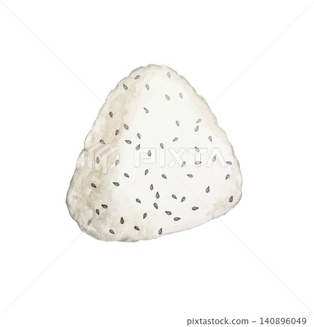 Rice ball (onigiri) - watercolor illustration Rice ball (onigiri) - watercolor illustration 140896049