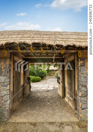 Entrance to a traditional Jeju Island house Entrance to a traditional Jeju Island house 140896732