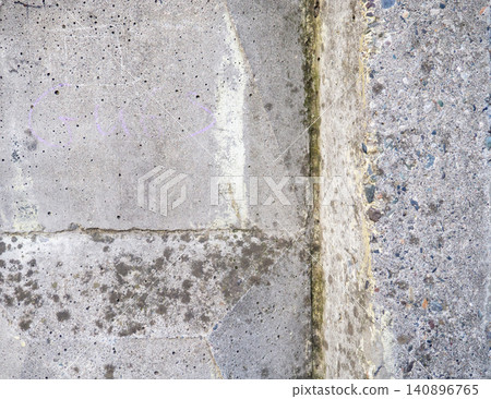 Concrete wall background. Pattern on a concrete fence. Industrial zone. Gray stone background. Concrete wall background. Pattern on a concrete fence. Industrial zone. Gray stone background. 140896765