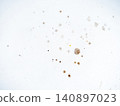 Mold on bathroom enamel. Mold spores in the bathroom. Black dots on a white background. A problem for everyday life. The need for a cleaning agent. 140897023