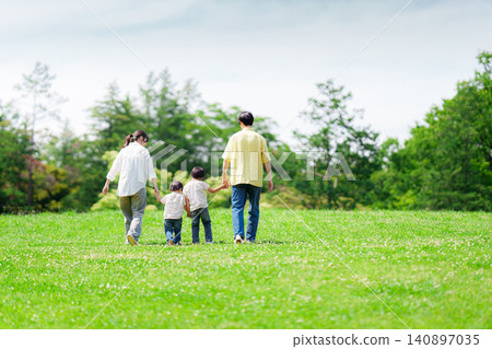 Families playing in the park Families playing in the park 140897035