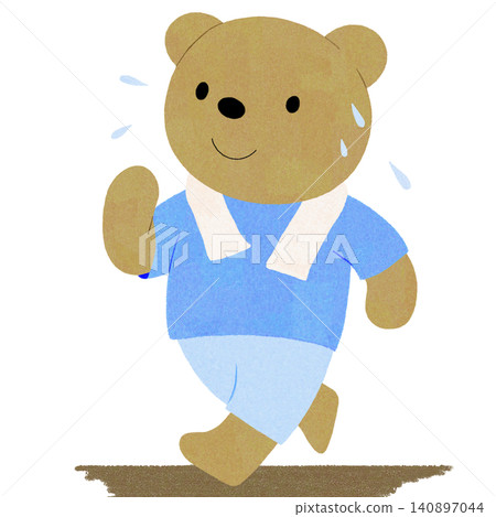 Illustration of a bear running Illustration of a bear running 140897044