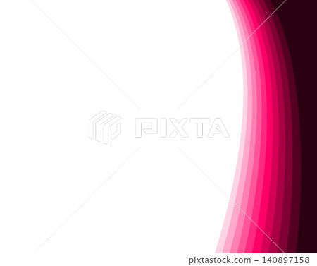 Abstract pink wavy border on right side on white background with copy space Abstract pink wavy border on right side on white background with copy space 140897158