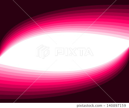 Abstract pink wavy banner frame on white background with copy space 140897159