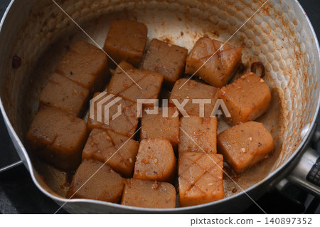 Freshly made konjac in a pot Freshly made konjac in a pot 140897352