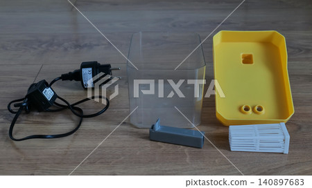 Yellow Cat Drinking Fountain with Flowing Water Yellow Cat Drinking Fountain with Flowing Water 140897683