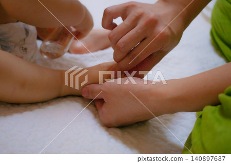 Baby massage for babies Baby massage for babies 140897687