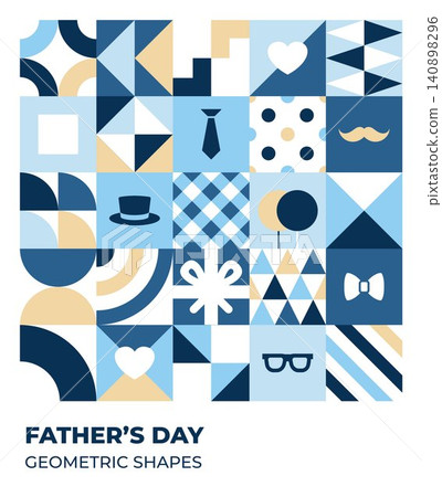 Happy fathers day pattern geometric shapes Happy fathers day pattern geometric shapes 140898296