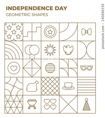 independence day USA poster line art 140898339