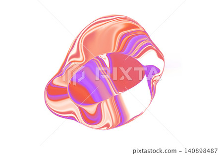 Abstract fluid organic shape with glossy liquid marble swirl texture isolated Abstract fluid organic shape with glossy liquid marble swirl texture isolated 140898487
