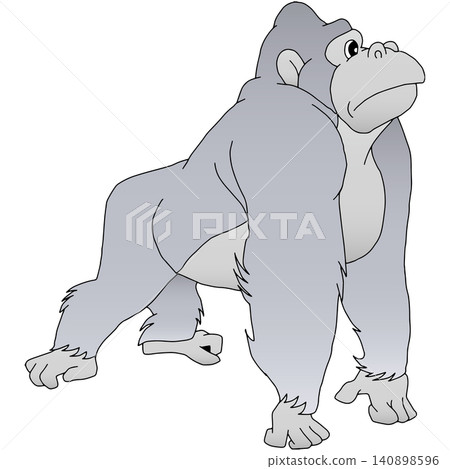 Hand-drawn animal illustration ☆ Gorilla Hand-drawn animal illustration ☆ Gorilla 140898596