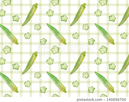 Watercolor okra background Watercolor okra background 140898708