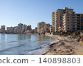 Abandoned buildings alongside the beach in Varosha 140898803