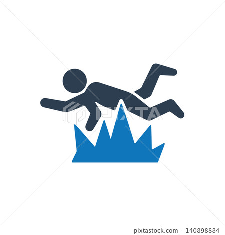 Submerged Spikes Hidden Sea Icon Submerged Spikes Hidden Sea Icon 140898884