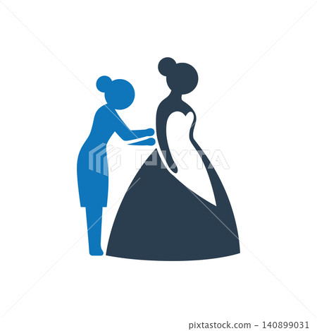 Preparing Wedding Dress Journey icon Preparing Wedding Dress Journey icon 140899031