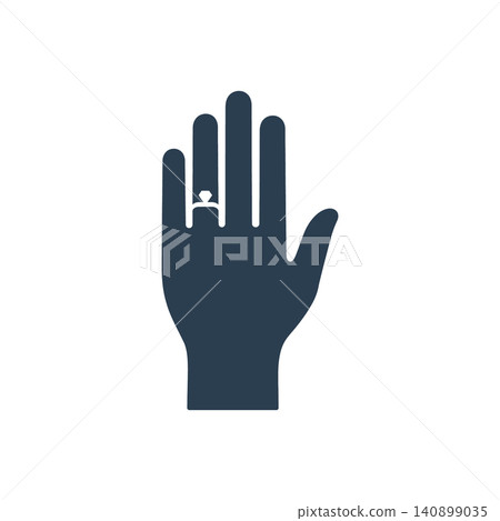 Commitment Of Engagement Ring Icon Commitment Of Engagement Ring Icon 140899035