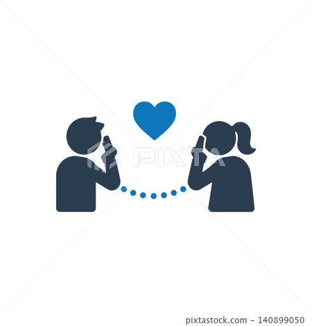 Romantic Long Distance Communication Icon Romantic Long Distance Communication Icon 140899050