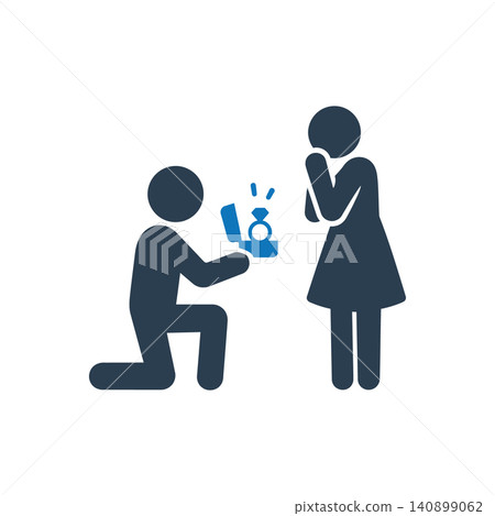 Accepting The Marriage Proposal icon Accepting The Marriage Proposal icon 140899062