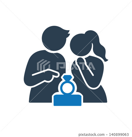 Choosing The Perfect Ring icon Choosing The Perfect Ring icon 140899063