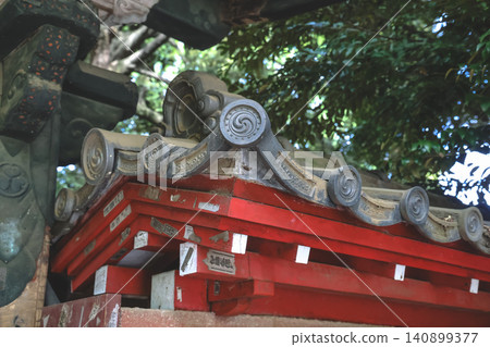 April 25 2026 Ueno Toshogu Shrine Gilded Roof Ornament Detail April 25 2026 Ueno Toshogu Shrine Gilded Roof Ornament Detail 140899377