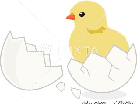 Left-facing chick with egg Left-facing chick with egg 140899495