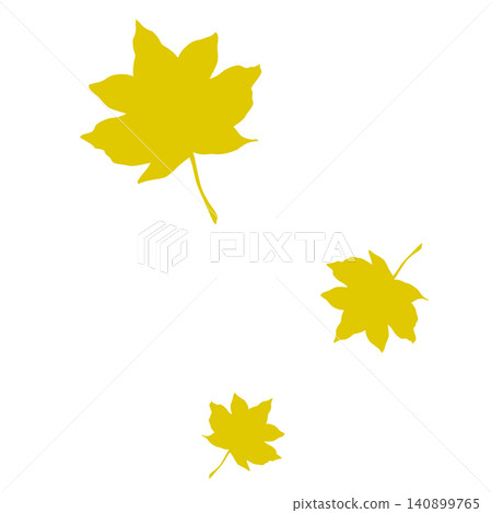 Illustration of yellow falling autumn leaves Illustration of yellow falling autumn leaves 140899765
