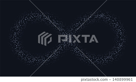 Abstract infinity symbol made of glowing particles Abstract infinity symbol made of glowing particles 140899961