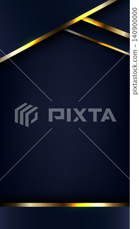 Luxury dark blue gold background with premium abstract geometric layers and elegant metallic vertical design, corporate banner or invitation template Luxury dark blue gold background with premium abstract geometric layers and elegant metallic vertical design, corporate banner or invitation template 140900000