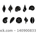 Seashell Icon Set 16 140900833
