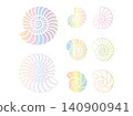 Seashell Icon Set 8 140900941