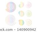 Seashell Icon Set 8 140900942