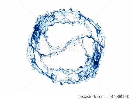 Abstract 3D illustration of splashing water on a white background | Clean and flowing waves and splashes Abstract 3D illustration of splashing water on a white background | Clean and flowing waves and splashes 140900988