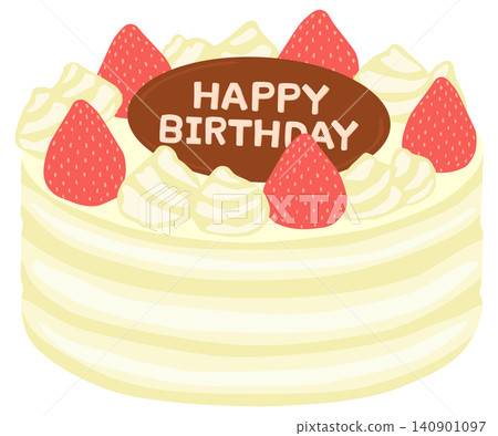 Birthday cake illustration vector material Birthday cake illustration vector material 140901097