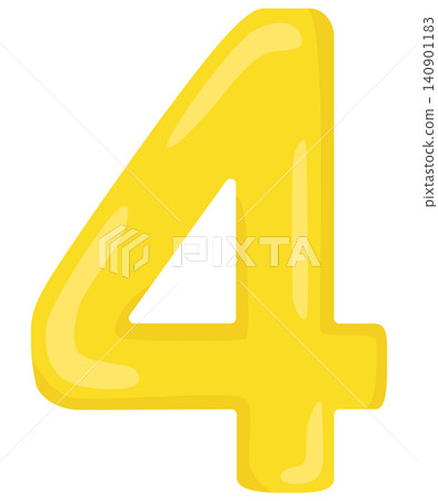 Glossy number 4 illustration vector Glossy number 4 illustration vector 140901183