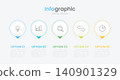 Infographic 5 options design elements for your business data. Vector Illustration. 140901329