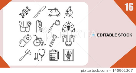 Medical icons for healthcare and science presentations Medical icons for healthcare and science presentations 140901367