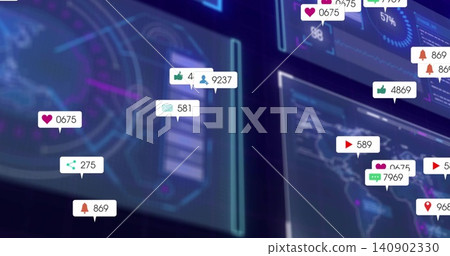 Displaying translucent dashboard panels in virtual control hub with HUD and floating alert bubbles Displaying translucent dashboard panels in virtual control hub with HUD and floating alert bubbles 140902330
