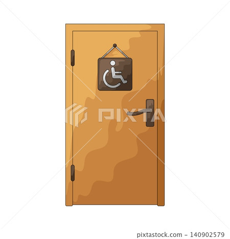 Illustration of Accessible Restroom Illustration of Accessible Restroom 140902579