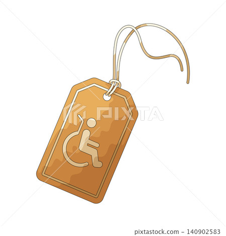 Illustration of Handicap Tag Illustration of Handicap Tag 140902583
