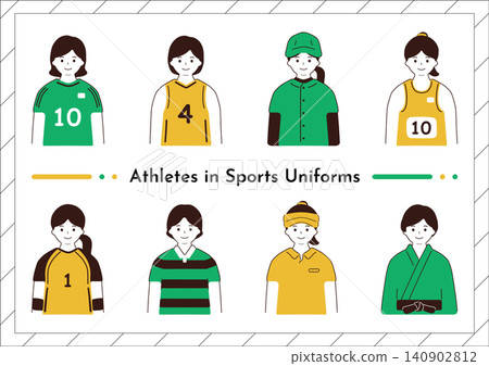 Women's sports uniform set Women's sports uniform set 140902812