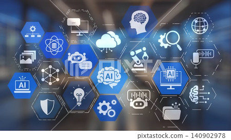 AI Brain Processing Data with Generative Artificial Intelligence Concept Spire AI Brain Processing Data with Generative Artificial Intelligence Concept Spire 140902978