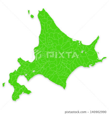 Map of Hokkaido and its municipalities Map of Hokkaido and its municipalities 140902990
