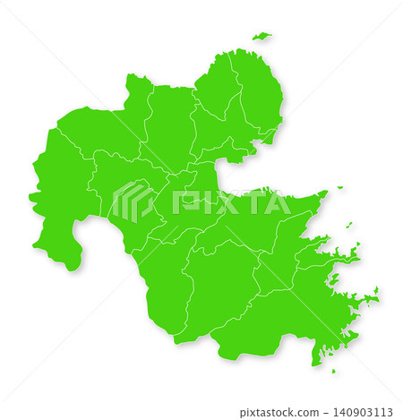 Map of Oita Prefecture and its municipalities Map of Oita Prefecture and its municipalities 140903113
