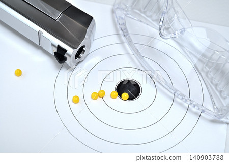 BB pellets and air gun shooting image 140903788
