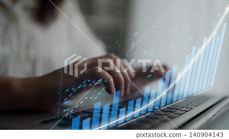 Business Growth and Technology Integration with Hands Typing on Laptop Surrounded by Digital Graphs and Data Visualization Concepts Copula Business Growth and Technology Integration with Hands Typing on Laptop Surrounded by Digital Graphs and Data Visualization Concepts Copula 140904143