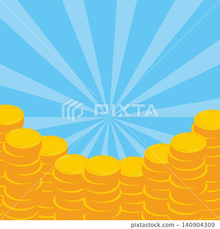 Background material 6: Stacked coins and converging lines Background material 6: Stacked coins and converging lines 140904309
