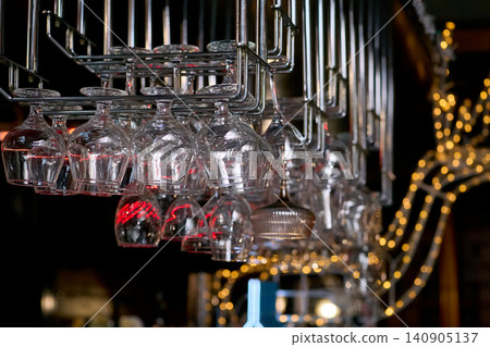 Evening relax.Set of wine glasses for drink Evening relax.Set of wine glasses for drink 140905137
