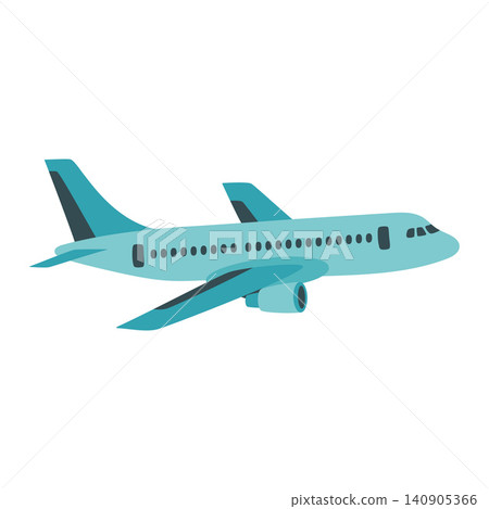 passenger plane isolated, flat vector icon passenger plane isolated, flat vector icon 140905366