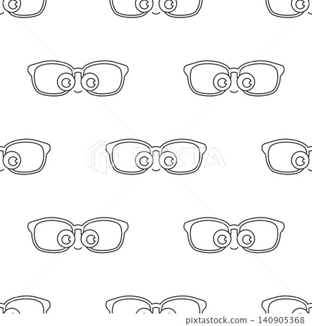 cute glasses outline kawaii seamless pattern cute glasses outline kawaii seamless pattern 140905368